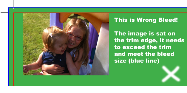 image bleed is incorrect