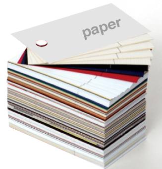 Examples of different paper stock finishes