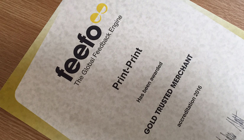 Feefo Gold Trusted Merchant 2016