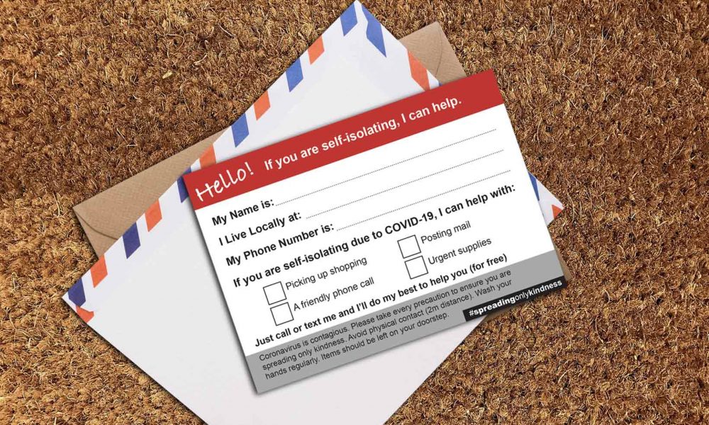 Covid-19 I can help printed postcards – Download artwork