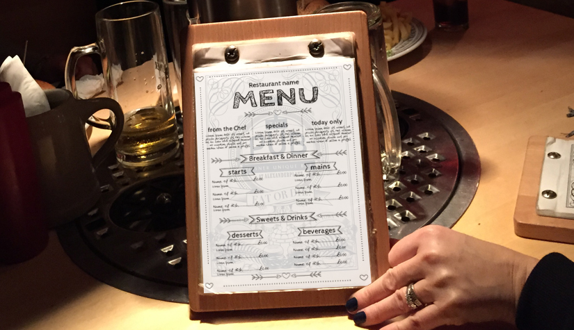 Get the Look: Free menu templates